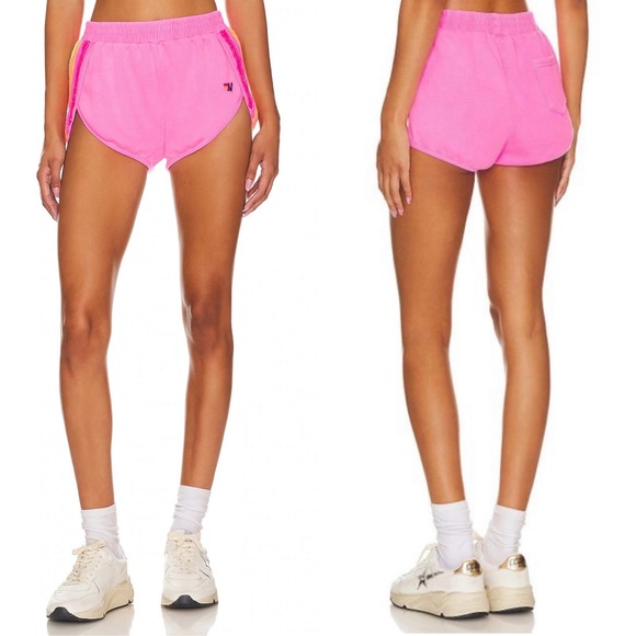 Aviator Nation Pink 5 Stripe Jogger Short Size Large - Picture 1 of 11